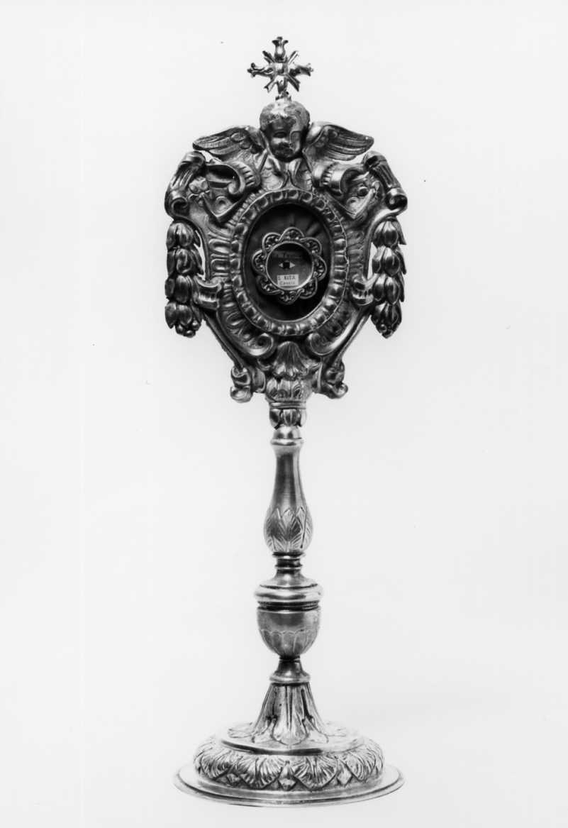 reliquiario - a ostensorio - manifattura bolognese (secc. XVIII/ XIX)