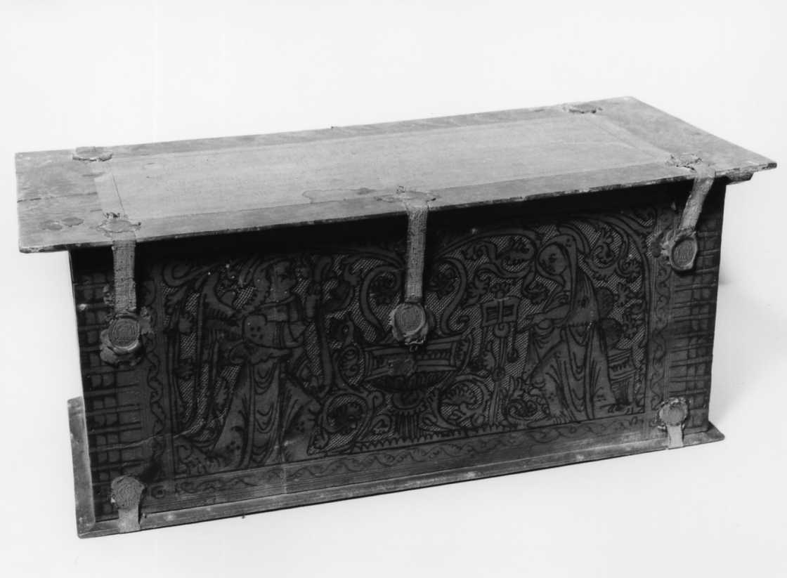 reliquiario a teca - a cassetta - manifattura bolognese (sec. XVII)