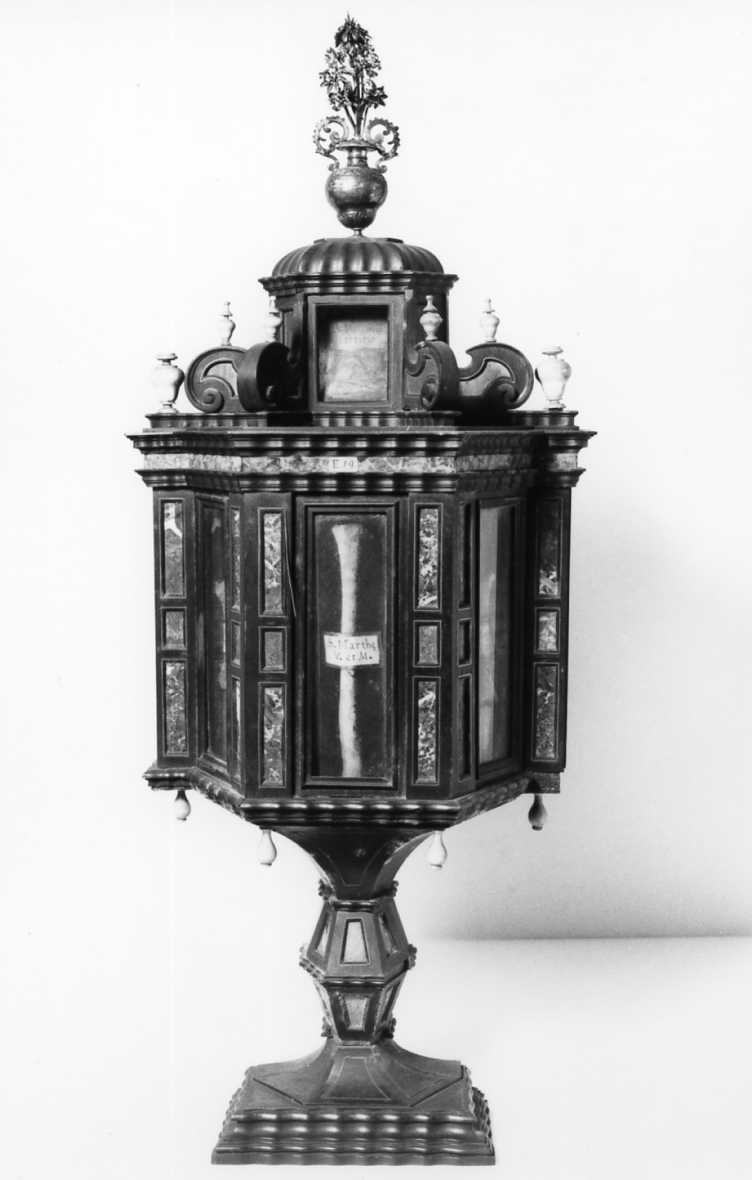 reliquiario architettonico - a tempietto - manifattura tosco-romana (?) (prima metà sec. XVII)