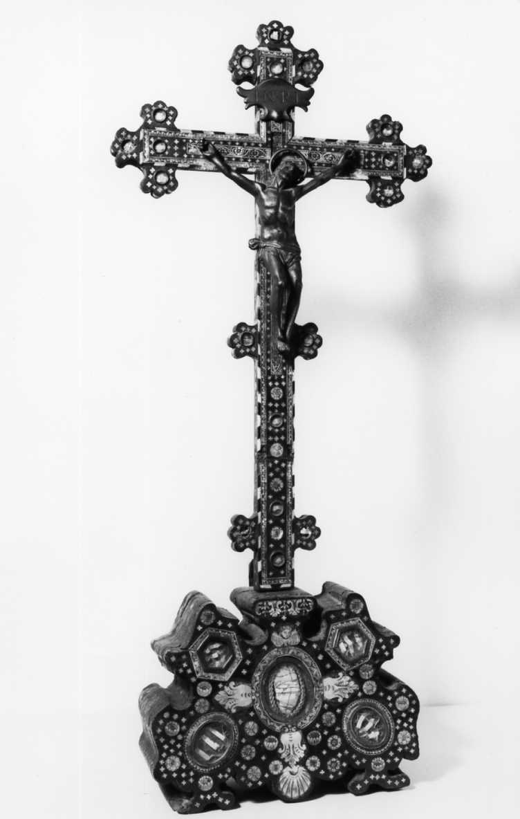 reliquiario - a croce - manifattura italiana (?) (sec. XVIII)