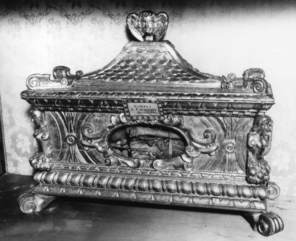 reliquiario a teca - a urna - manifattura bolognese (prima metà sec. XVII)