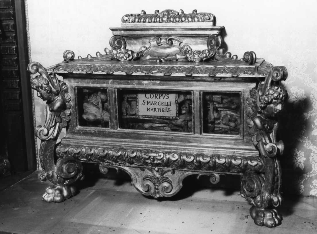 reliquiario a teca - a urna - manifattura bolognese (prima metà sec. XVII)