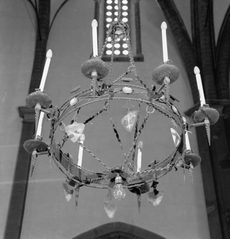 lampadario - produzione emiliana (fine/inizio secc. XIX/ XX)