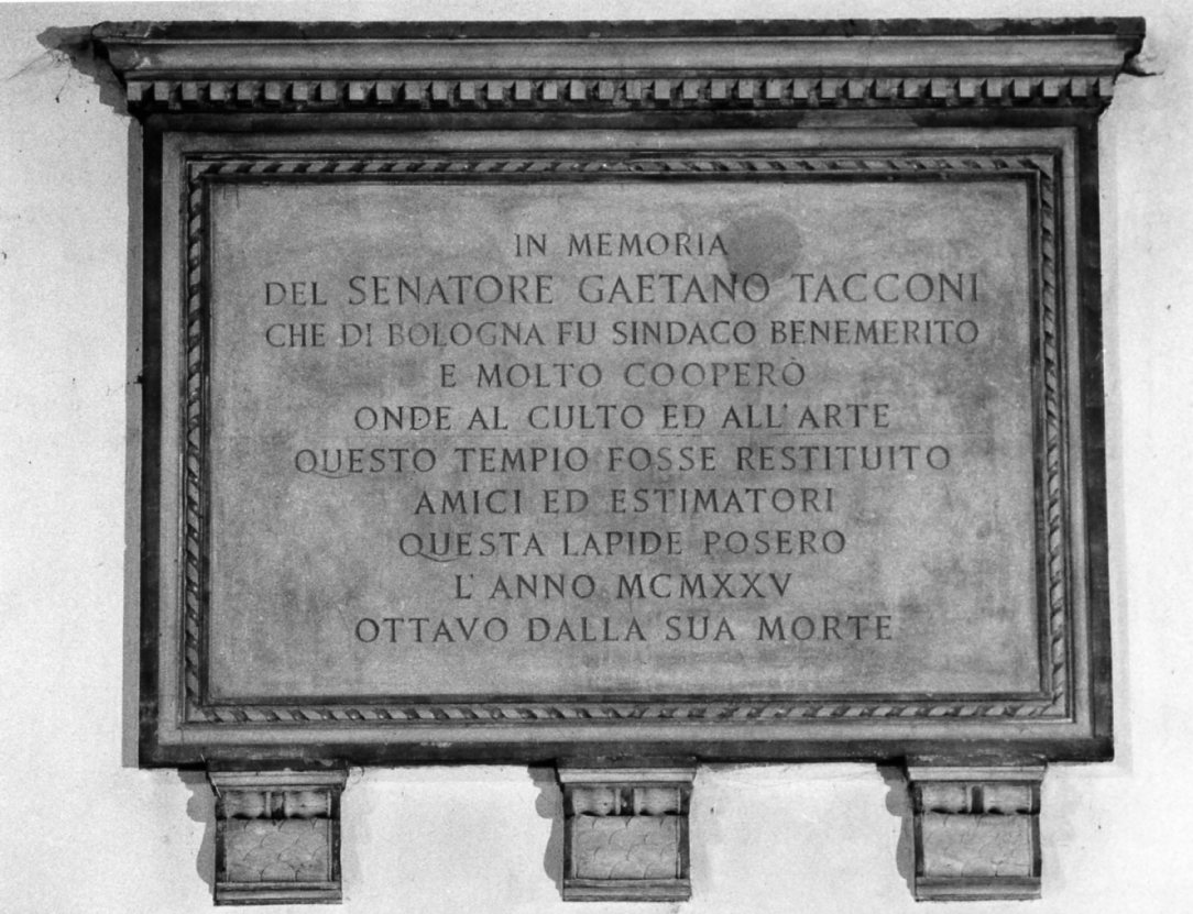 lapide commemorativa - produzione emiliana (sec. XX)