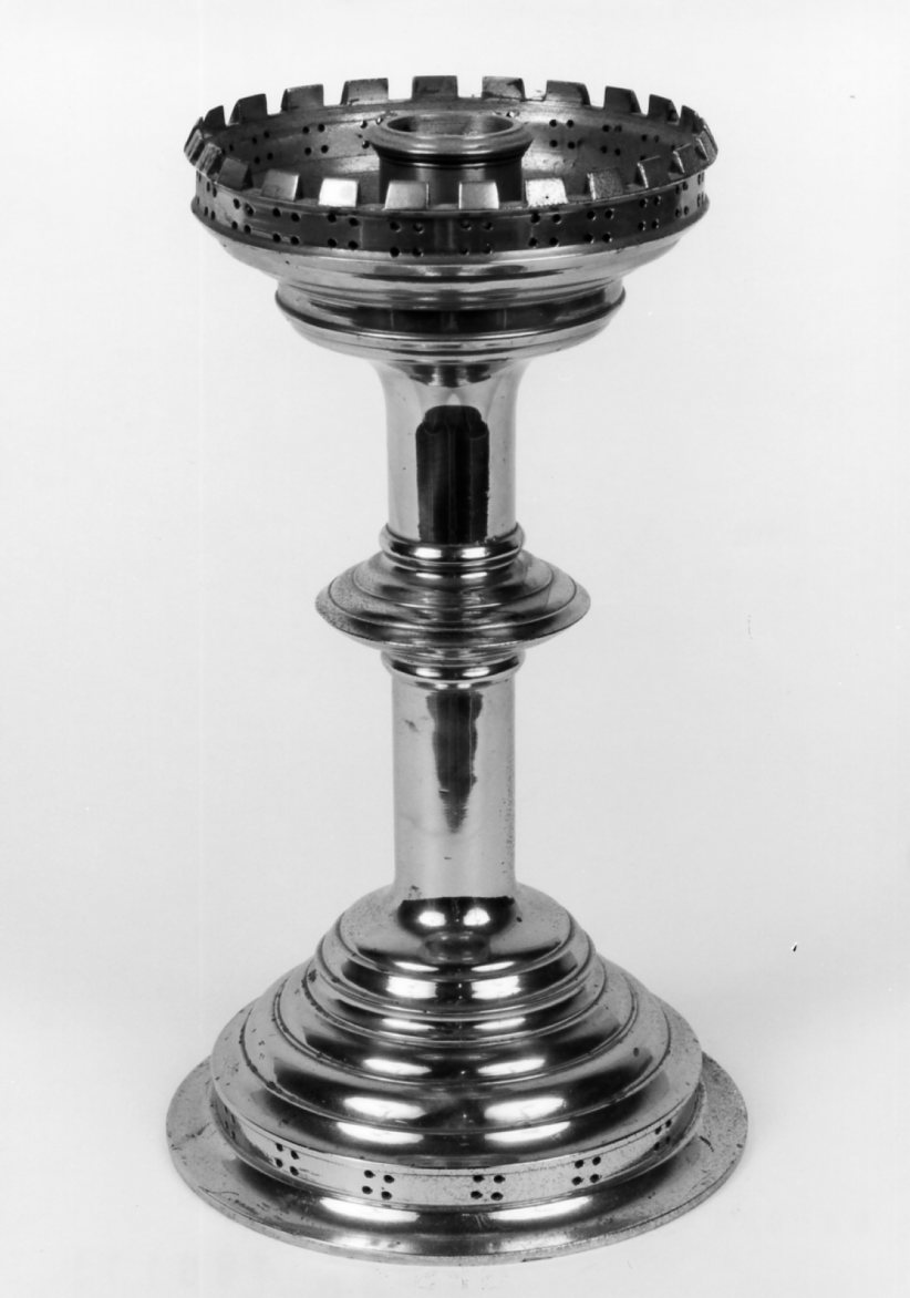 candeliere d'altare di Rubbiani Alfonso (scuola) (fine/inizio secc. XIX/ XX)