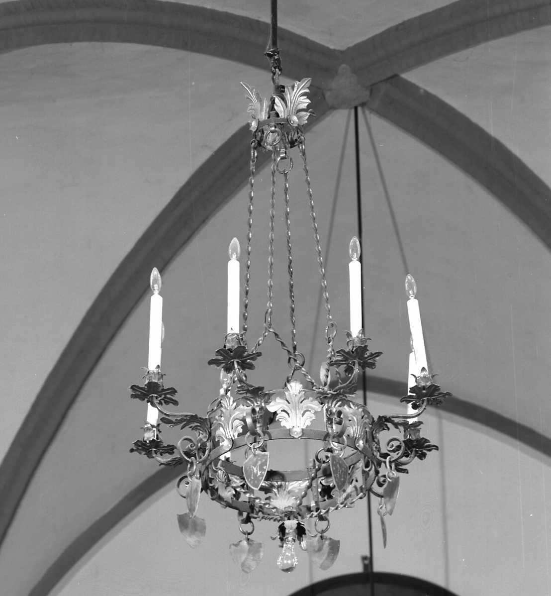 lampadario - produzione bolognese (fine/inizio secc. XIX/ XX)