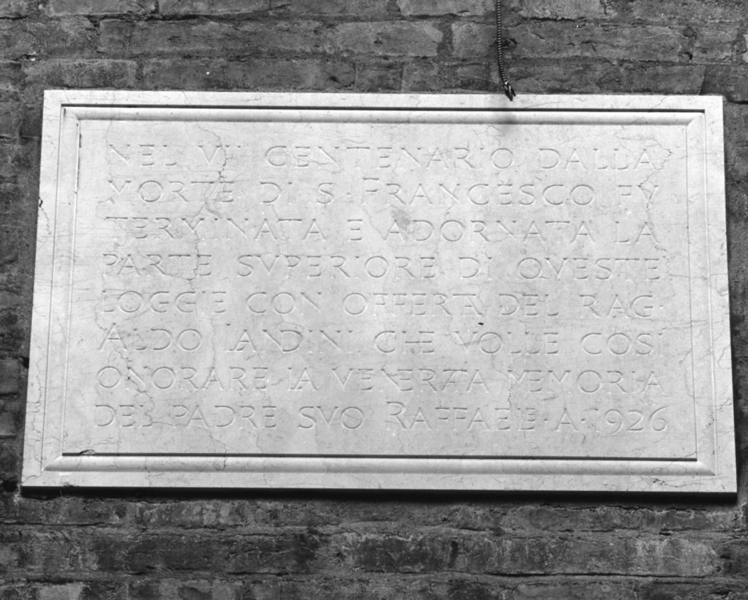 lapide documentaria - produzione emiliana (sec. XX)