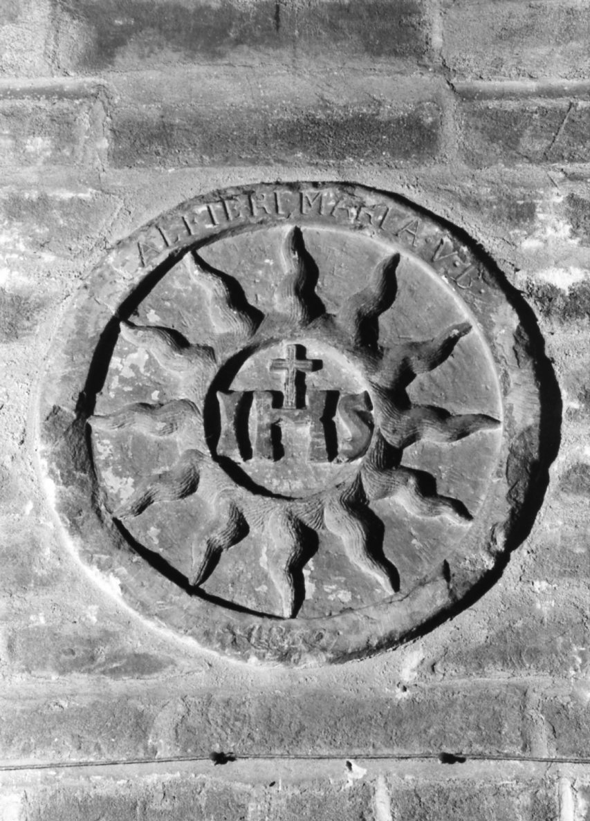 monogramma di San Bernardino (rilievo) - manifattura emiliana (sec. XX)