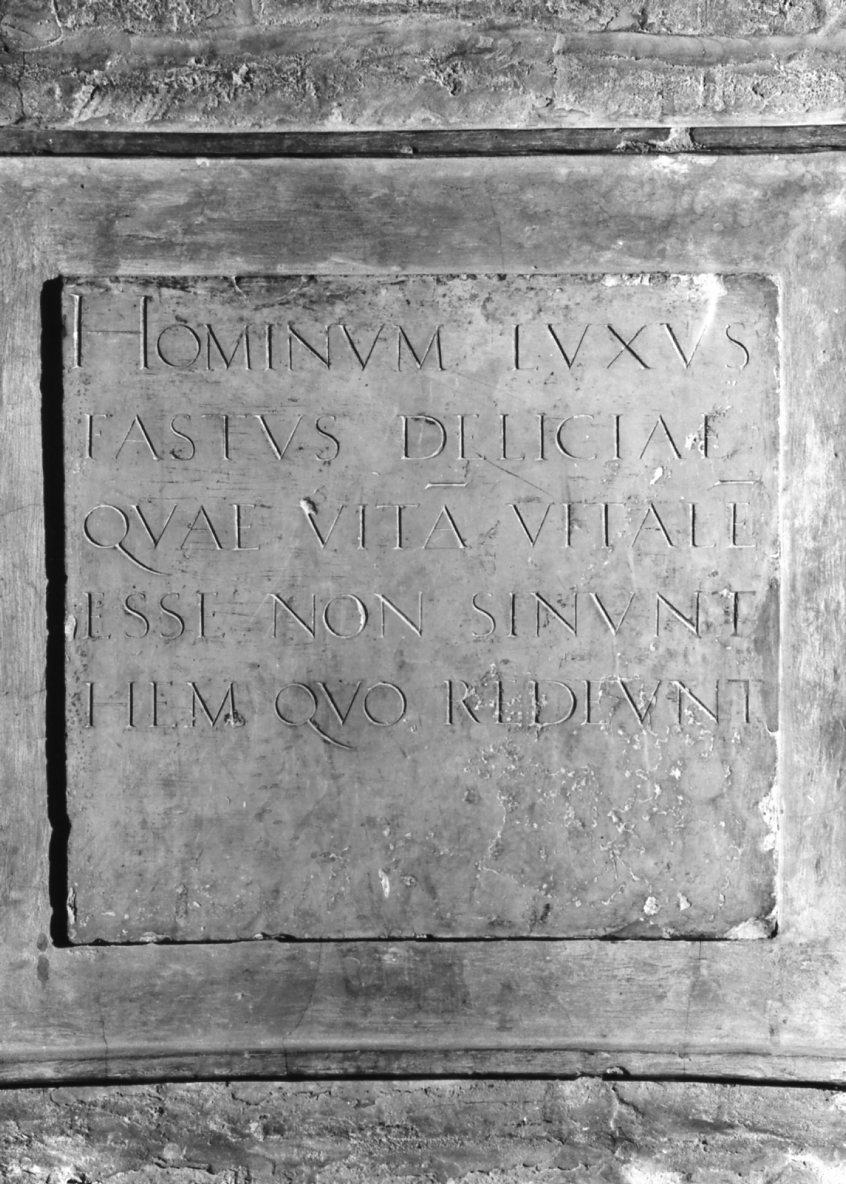 lapide - produzione emiliana (sec. XVI)