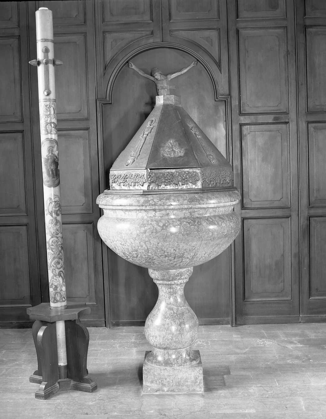 fonte battesimale - manifattura emiliana (inizio sec. XVII)