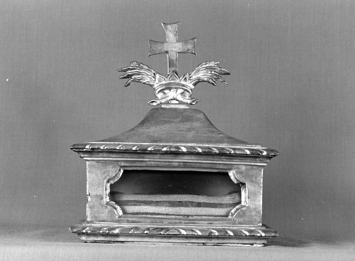 reliquiario a teca - a urna, serie - bottega emiliana (fine sec. XVII)