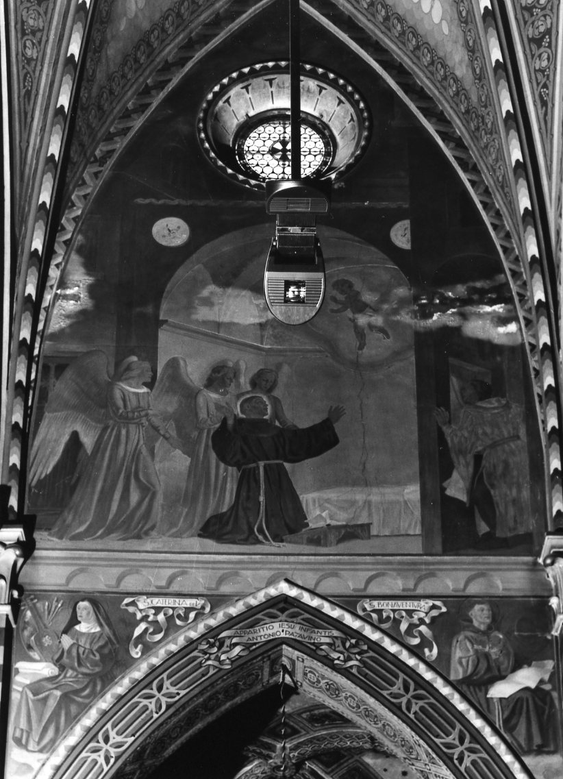 Gesù bambino appare a Sant'Antonio da Padova (dipinto) di Nardi Antonio Maria (sec. XX)