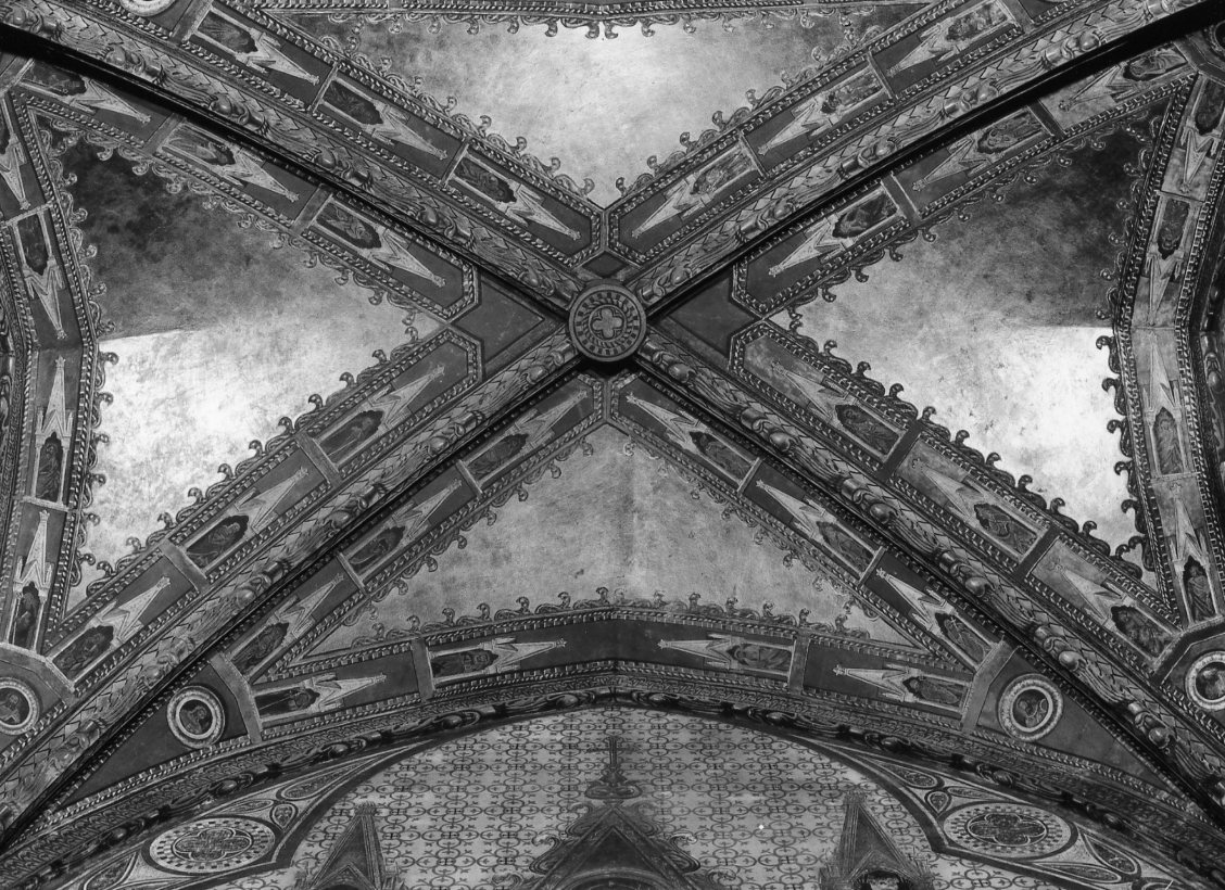 motivo decorativo a finta architettura (dipinto) di Gemmi Giacomo (sec. XX)