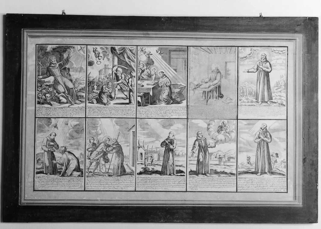 episodi della vita di Sant'Antonio da Padova (incisione) - ambito italiano (sec. XIX)
