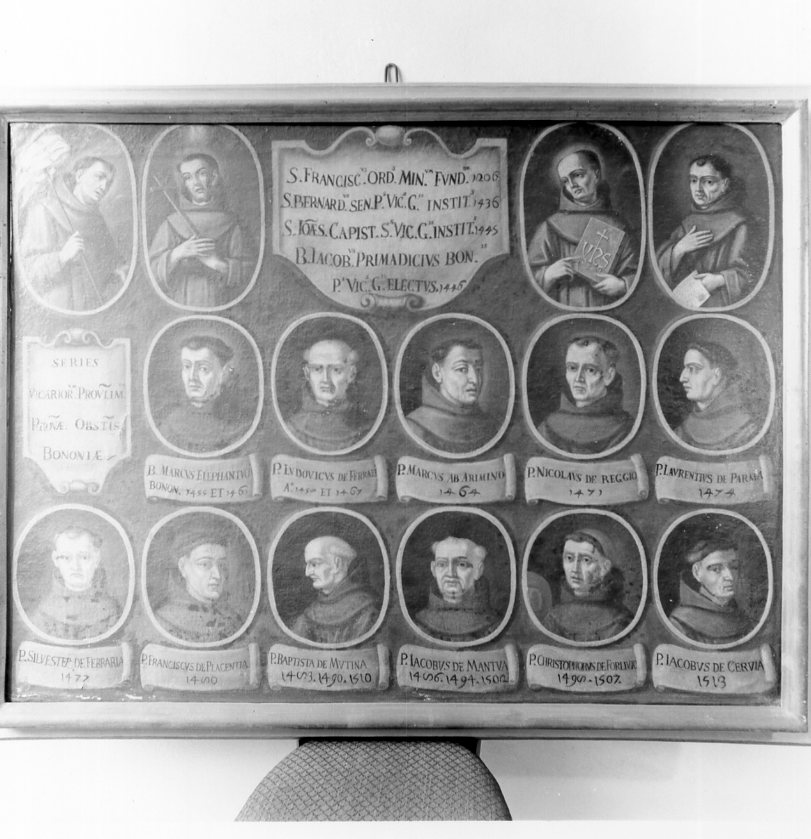 serie dei priori provinciali (dipinto) - ambito emiliano (seconda metà sec. XVIII)