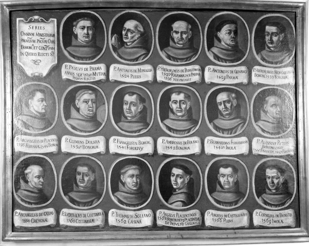 serie dei priori provinciali (dipinto) - ambito emiliano (seconda metà sec. XVIII)