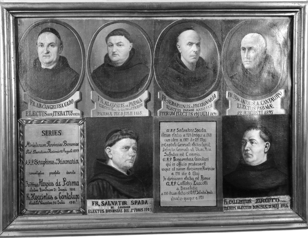 ritratti dei priori provinciali (dipinto) di Zacconi Modesto (secc. XIX/ XX)
