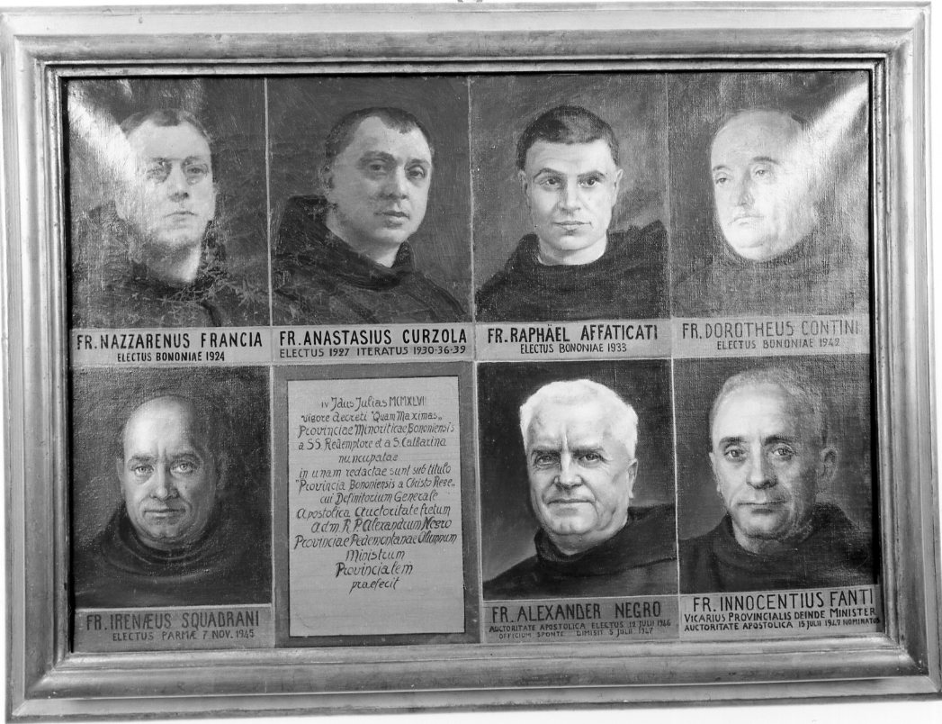 serie dei priori provinciali (dipinto) - ambito emiliano (sec. XX)