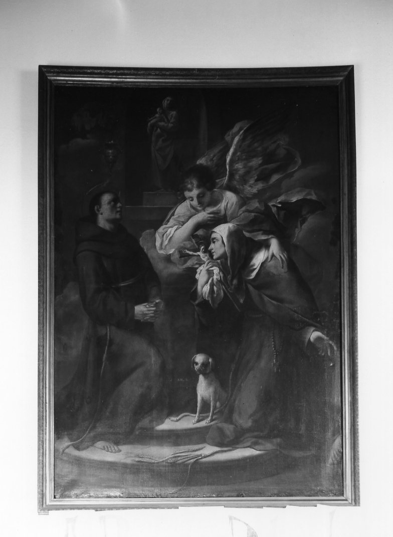 Santa Margherita da Cortona e San Francesco d'Assisi (dipinto) di Favini Padre Atanasio (secc. XVIII/ XIX)