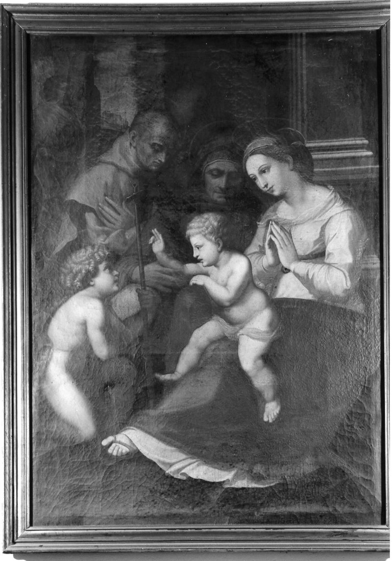 Madonna con Bambino, Sant'Anna, San Giovannino e San Brunone (dipinto) - ambito emiliano (?) (metà sec. XVI)