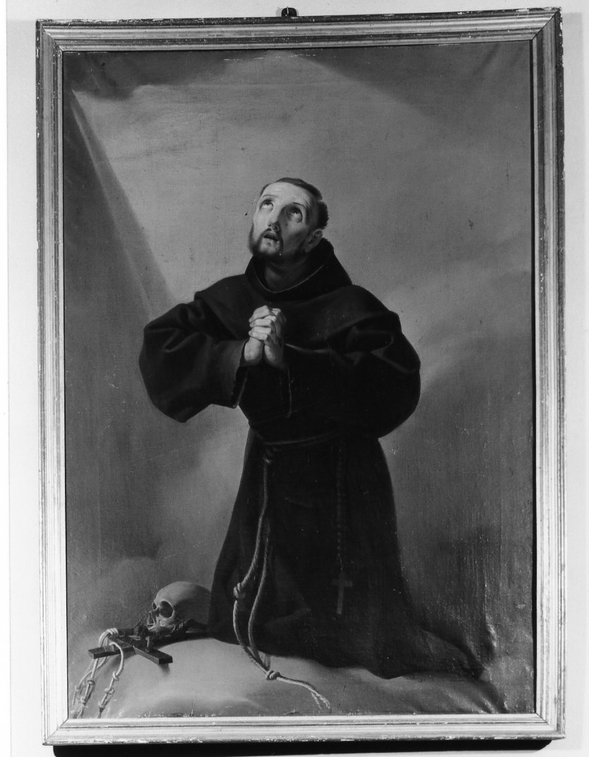 San Francesco in preghiera (dipinto) - ambito emiliano (fine sec. XIX)
