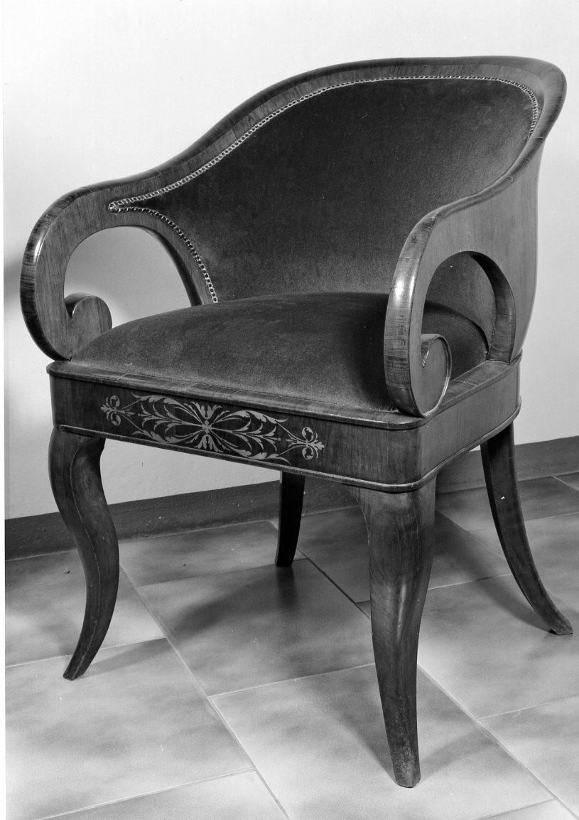 poltroncina - ambito emiliano (metà sec. XIX)