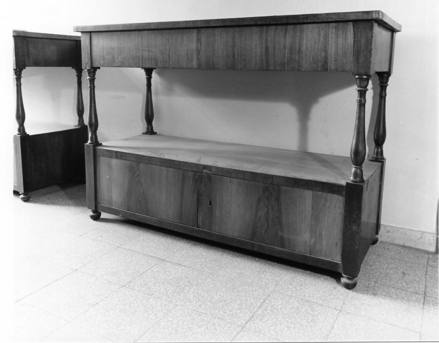credenza - ambito emiliano (fine/inizio secc. XIX/ XX)