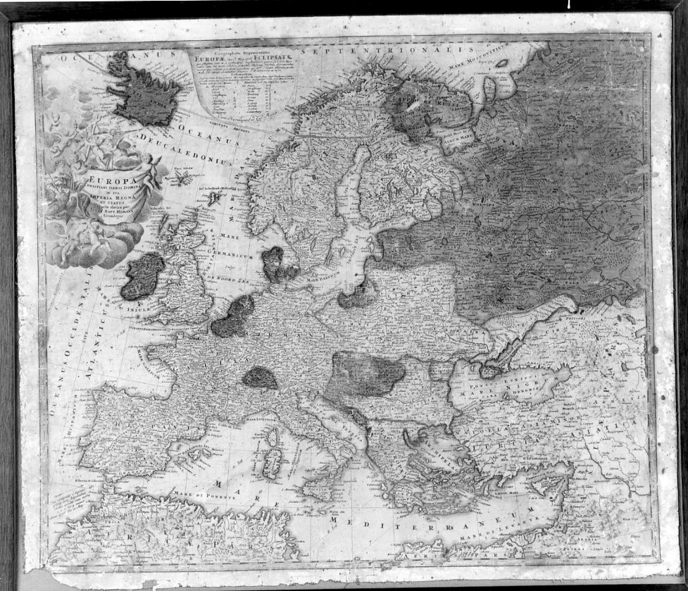Europa (incisione) di Homann Johann Baptist (sec. XVIII)