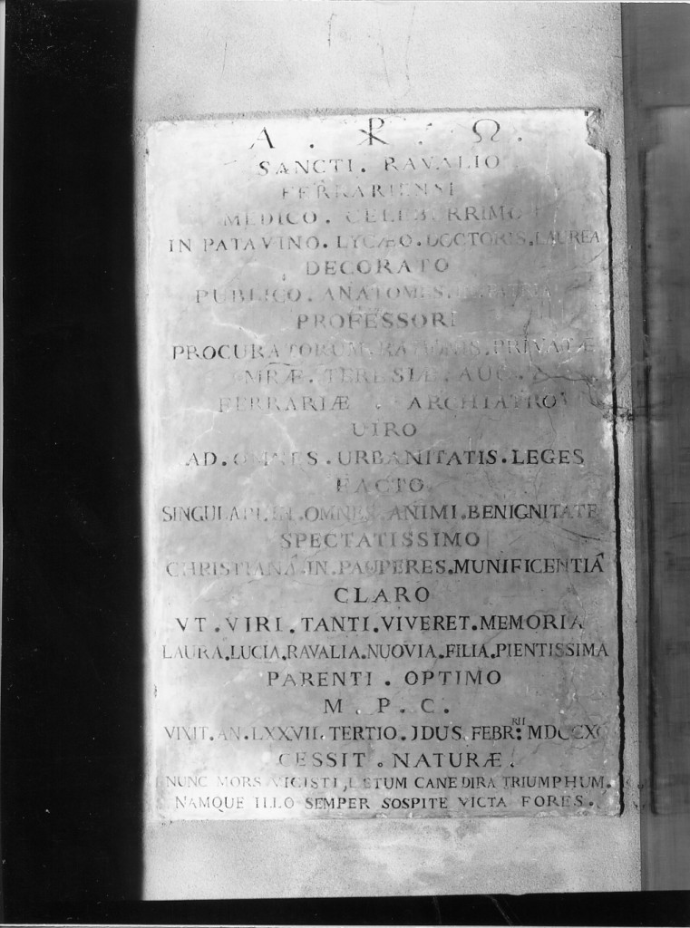 lapide - manifattura emiliana (sec. XVIII)