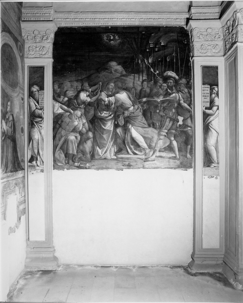 cattura di Cristo tra i profeti Geremia e Zaccaria (dipinto) di Tisi Benvenuto detto Garofalo (primo quarto sec. XVI)