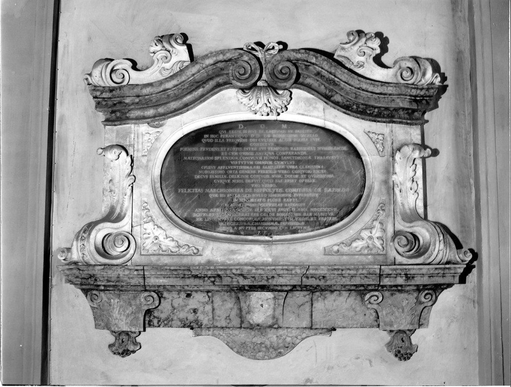 monumento funebre - ambito emiliano (secondo quarto sec. XVIII)