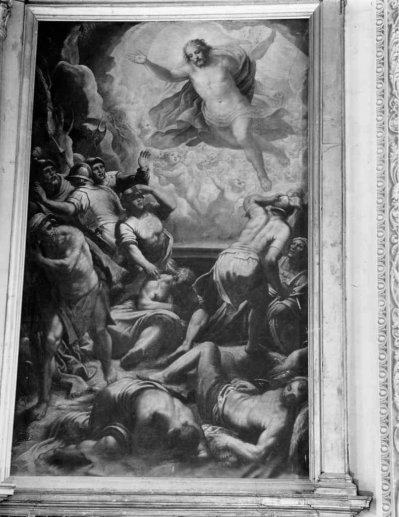 resurrezione di Cristo (dipinto) di Monio Domenico (ultimo quarto sec. XVI)