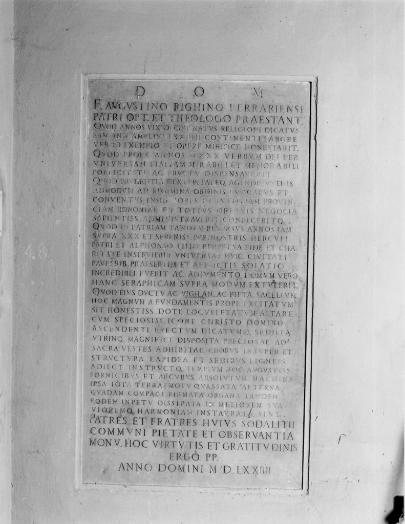 lapide - manifattura emiliana (terzo quarto sec. XVI)