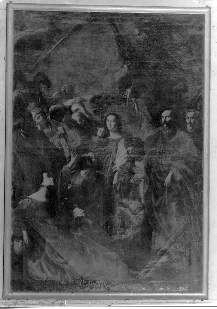 Mosè fa scaturire l'acqua dalla roccia (dipinto) di Vangebens Giovanni (metà sec. XVII)