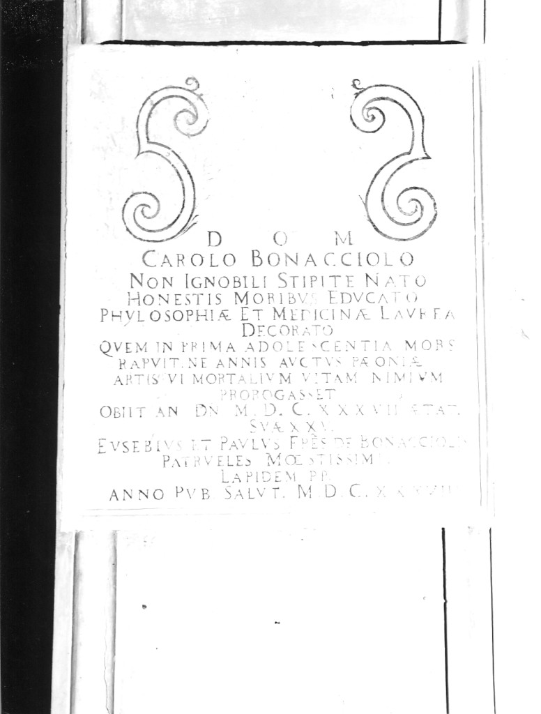 lapide - manifattura emiliana (sec. XVII)