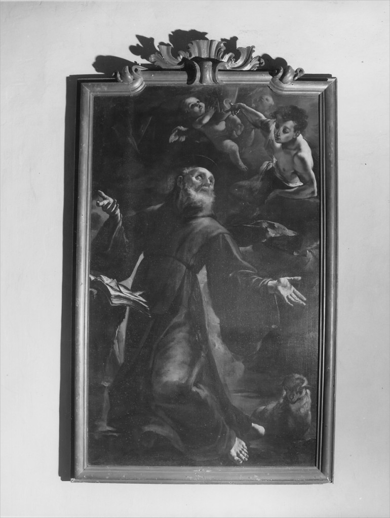San Francesco da Paola e angeli (dipinto) di Solieri Giuseppe Barnaba detto Fra' Stefano da Carpi (attribuito) (seconda metà sec. XVIII)