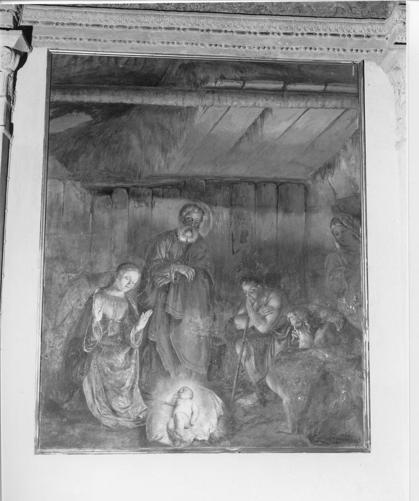 Adorazione dei pastori (dipinto) di Domenichini Girolamo (attribuito) (terzo quarto, terzo quarto sec. XIX, sec. XIX)