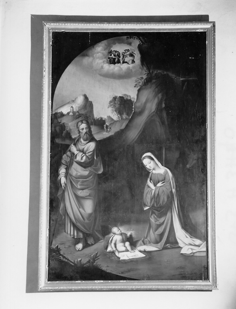 natività di Gesù (dipinto) di Martinelli Olindo (sec. XIX)
