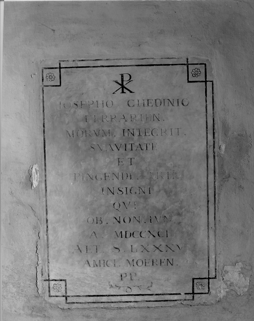 lapide - manifattura emiliana (sec. XVIII)