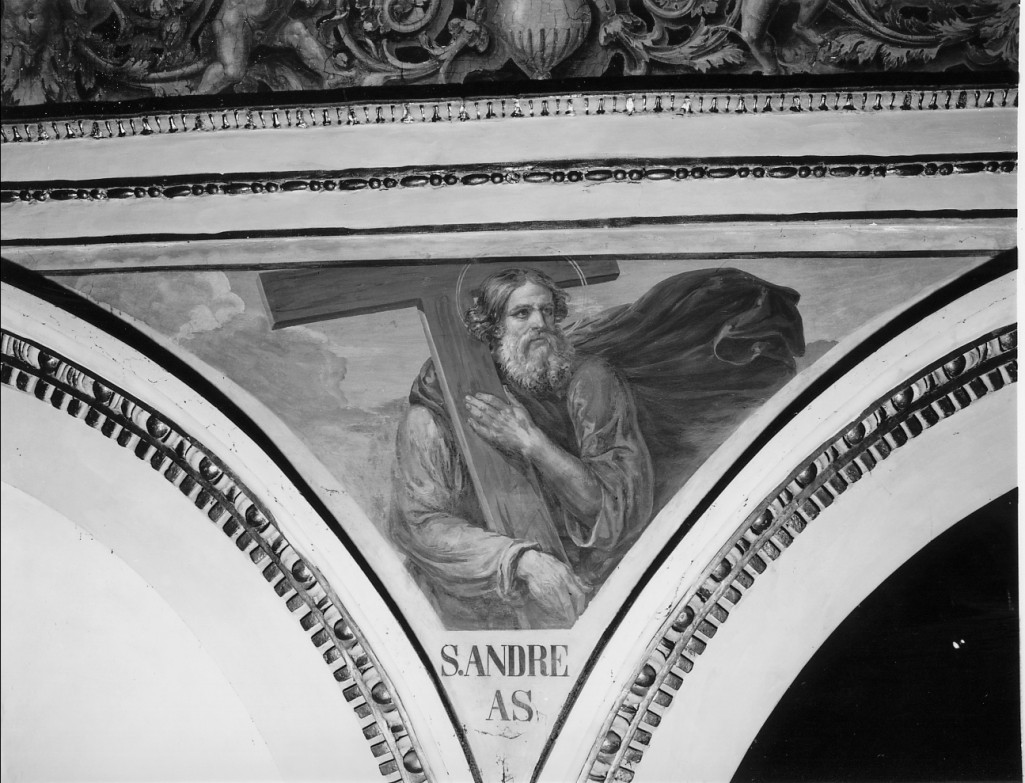 Sant'Andrea (dipinto) di Sellari Girolamo detto Girolamo da Carpi, Domenichini Girolamo (sec. XVI, sec. XIX)