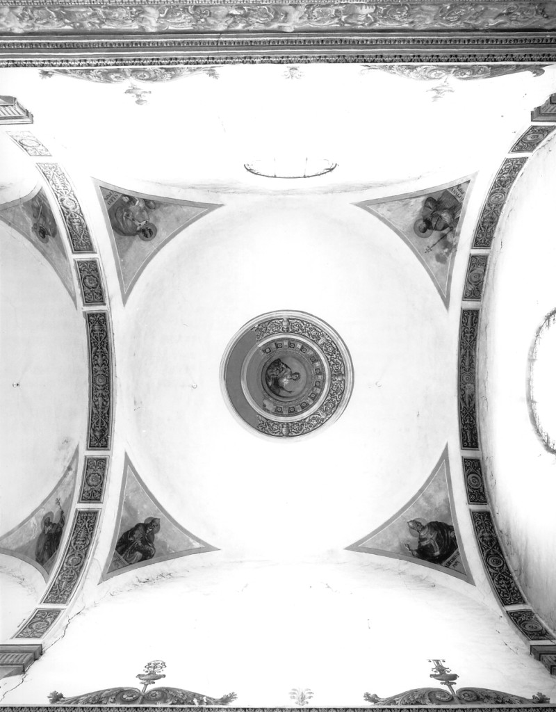 Fortezza, San Leone Papa, San Vitaliano Papa, San Gregorio VII Papa, San Pio V Papa (decorazione pittorica) di Domenichini Girolamo (terzo quarto sec. XIX)