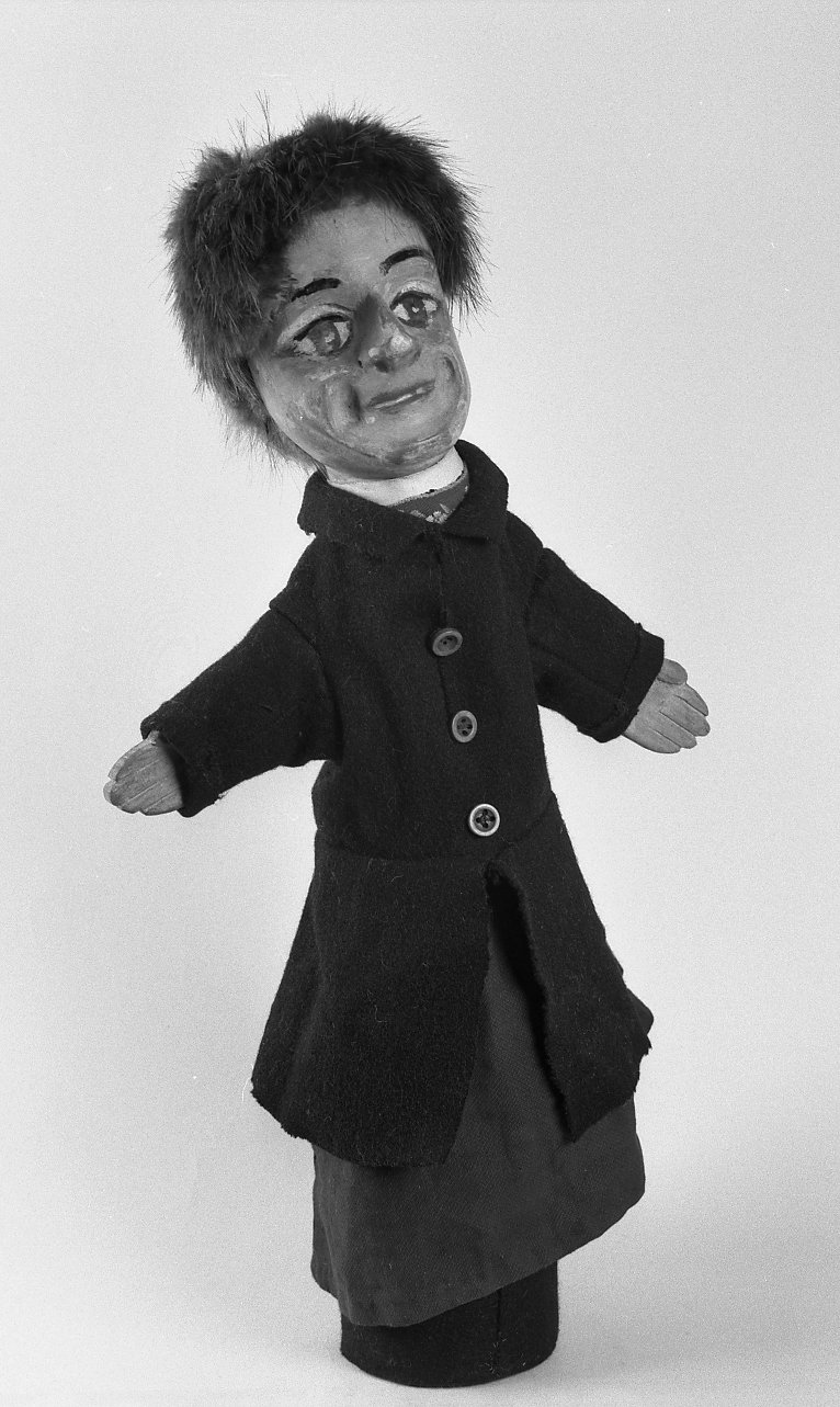 Generico, personaggio con capelli a spazzola (burattino) - bottega emiliano-romagnola (secc. XIX/ XX)