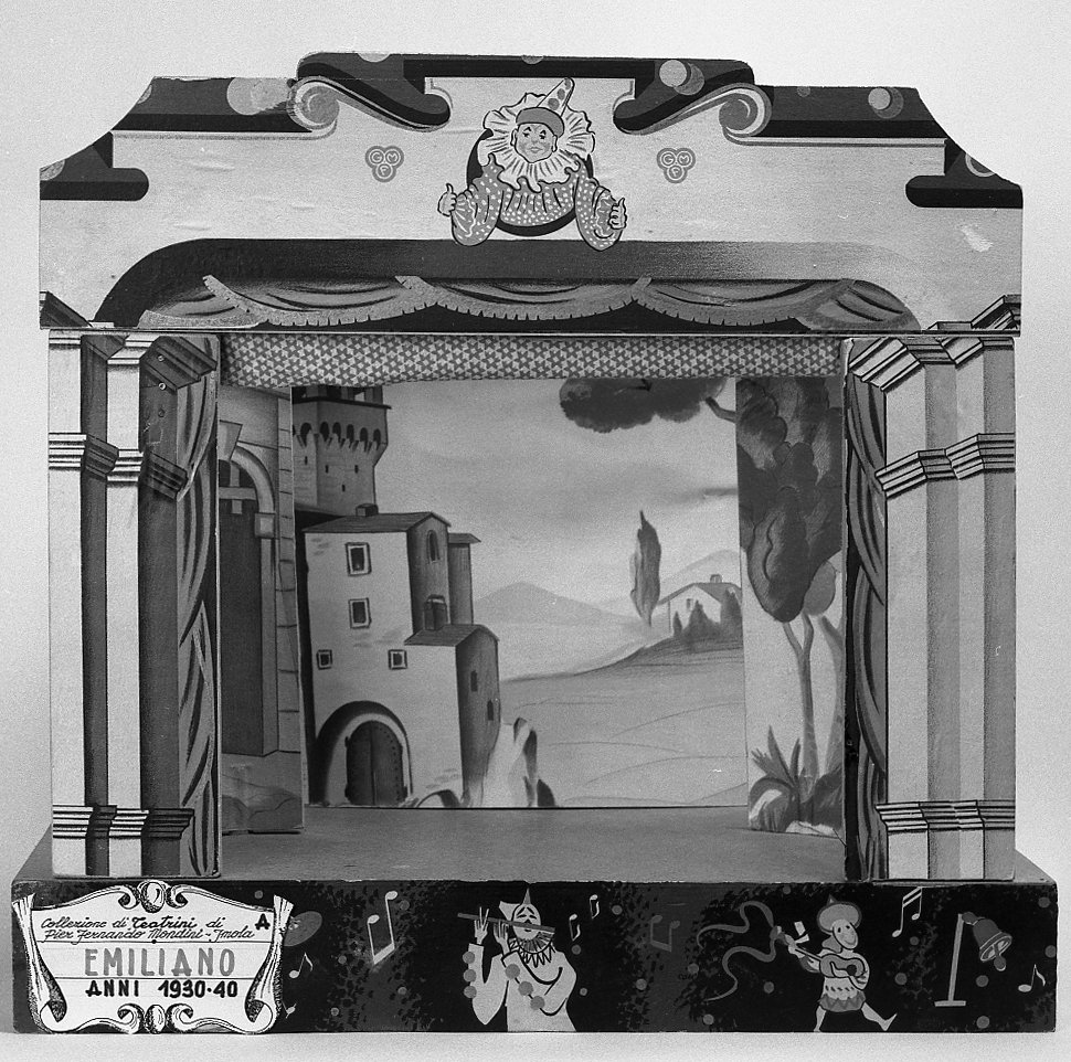 Scena di carnevale (teatrino) - bottega emiliana (sec. XX)