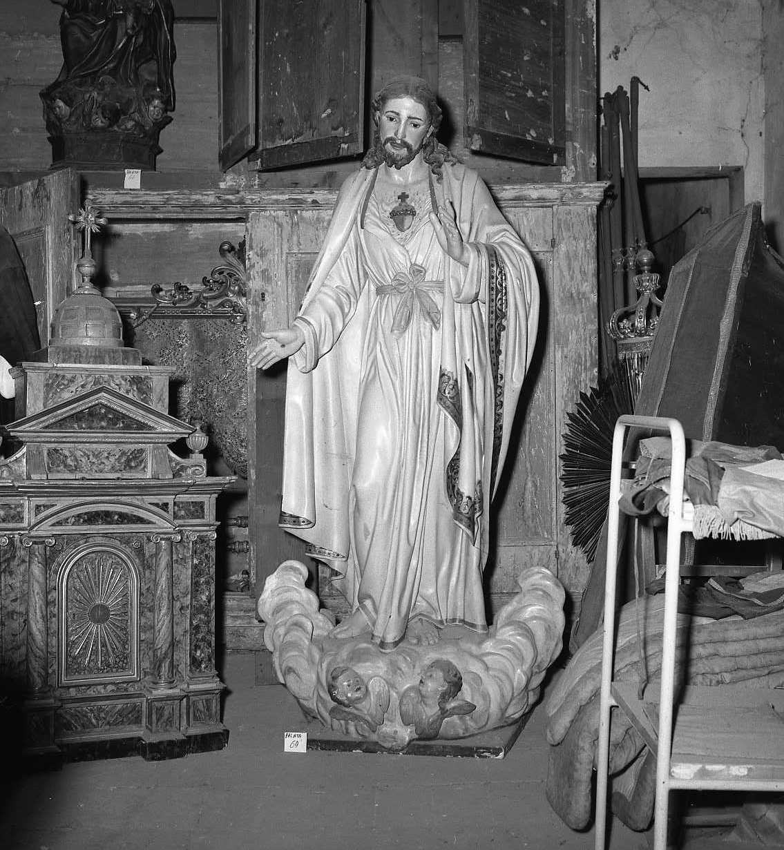Cristo redentore benedicente (scultura) di Graziani Ercole il Giovane (?) (attribuito) (sec. XVIII)