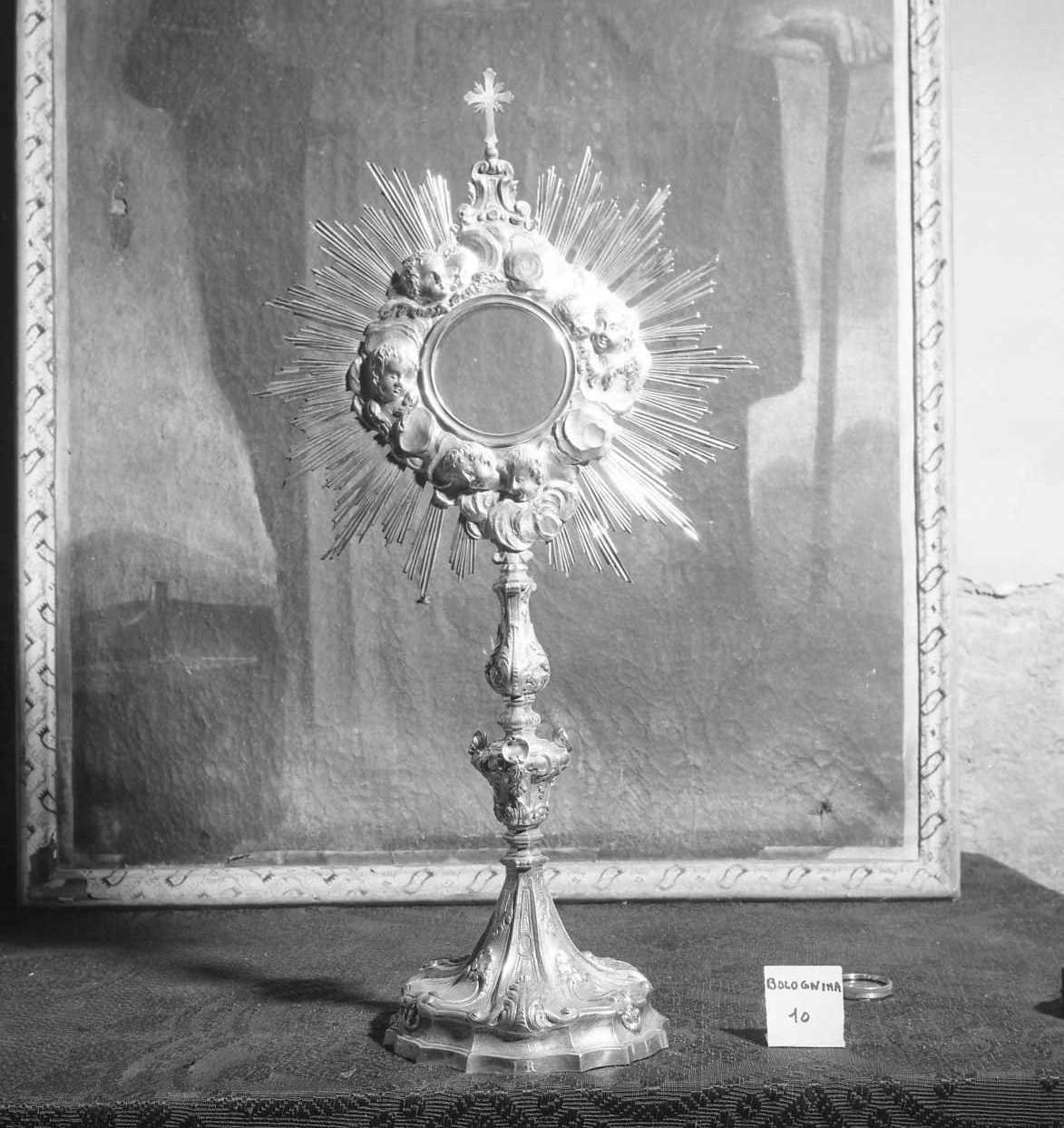 ostensorio - a raggiera - bottega emiliana (sec. XVIII)