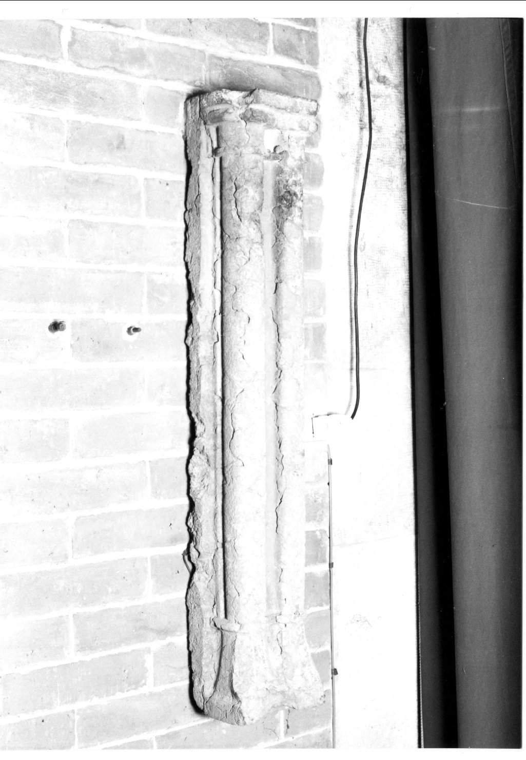 colonnina binata, frammento - ambito padano (sec. XIII)