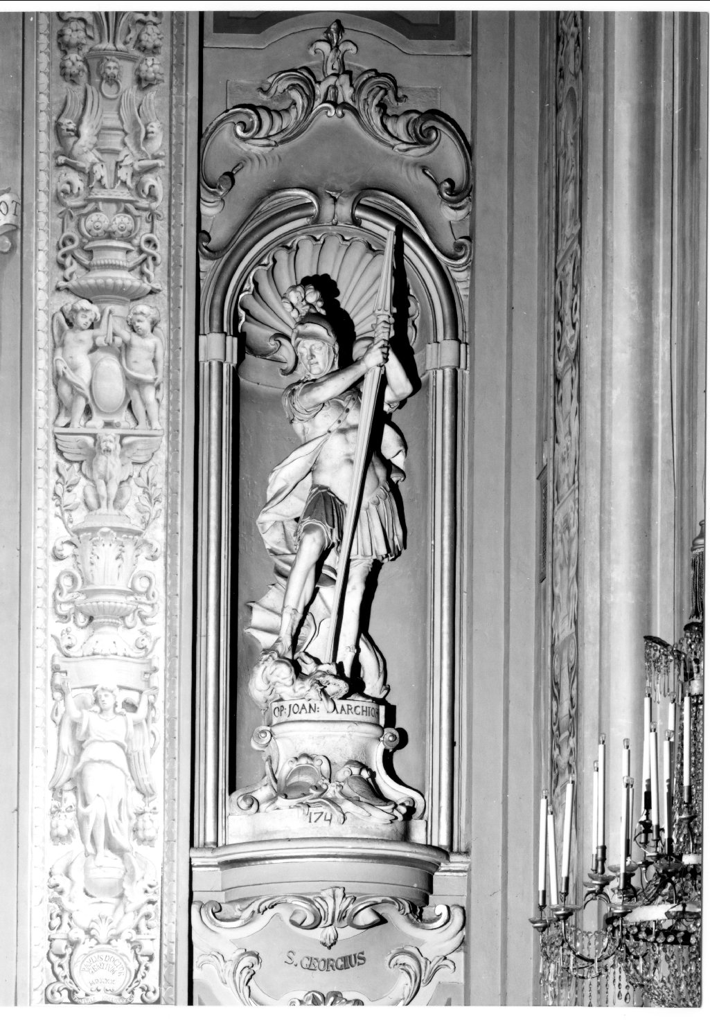 San Giorgio (statua, elemento d'insieme) di Marchiori Giovanni (sec. XVIII)