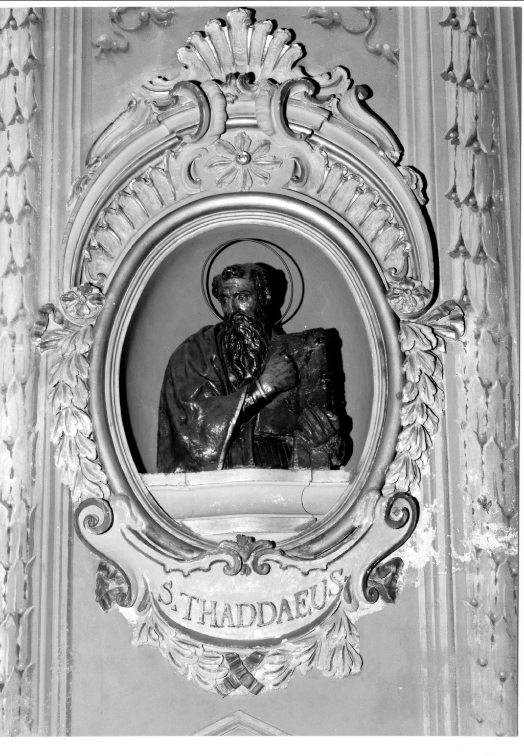 San Taddeo apostolo, Santo (busto, elemento d'insieme) di Lombardi Alfonso, Ghedini Giuseppe Antonio (attribuito) (primo quarto sec. XVI)