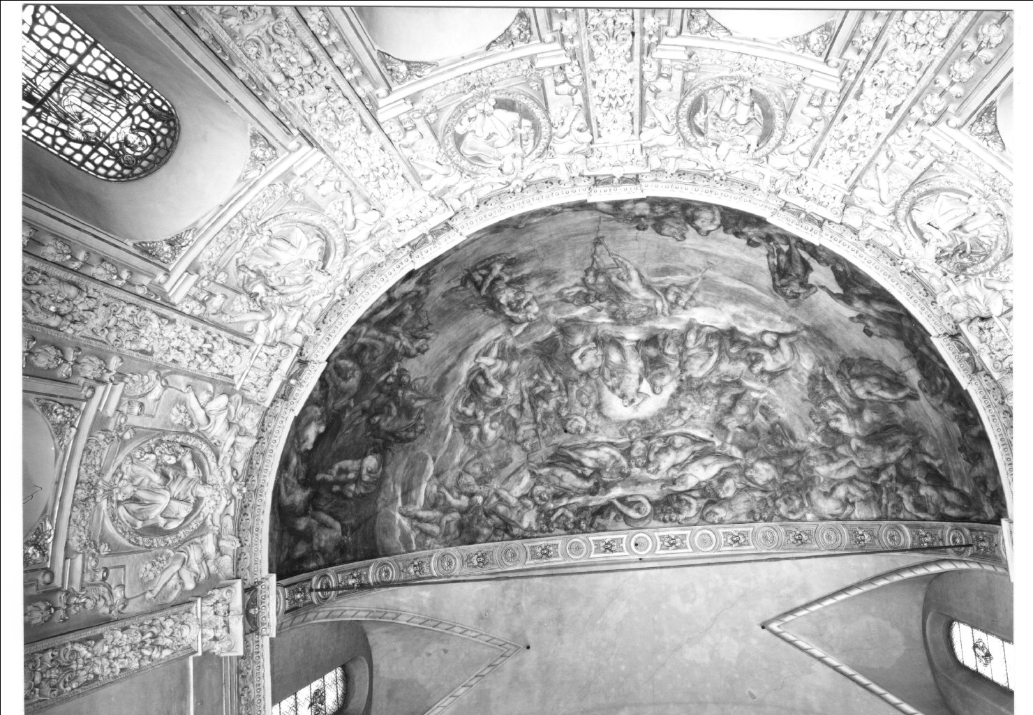 Giudizio Universale (dipinto, complesso decorativo) di Filippi Sebastiano detto Bastianino (ultimo quarto sec. XVI)