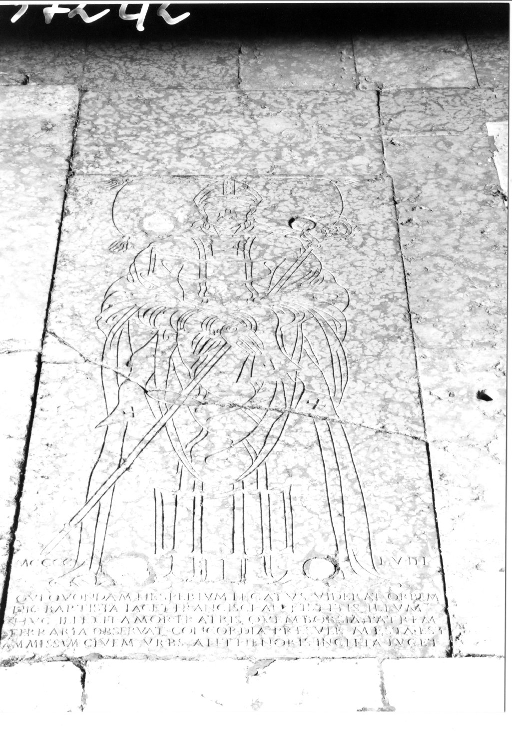 lapide tombale - manifattura emiliana (metà sec. XV)